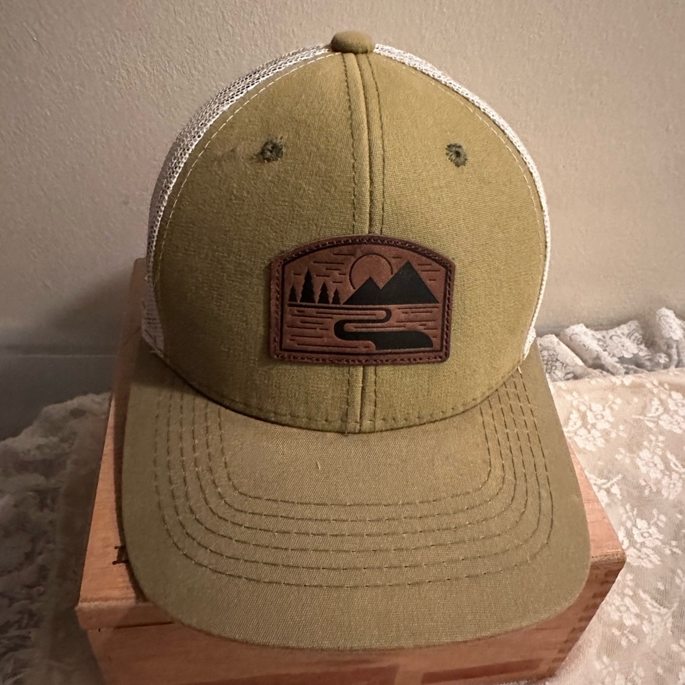 George Brand Trucker Hat Green White Mens Snapback Mesh Pre owned